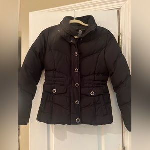 Black puffer coat